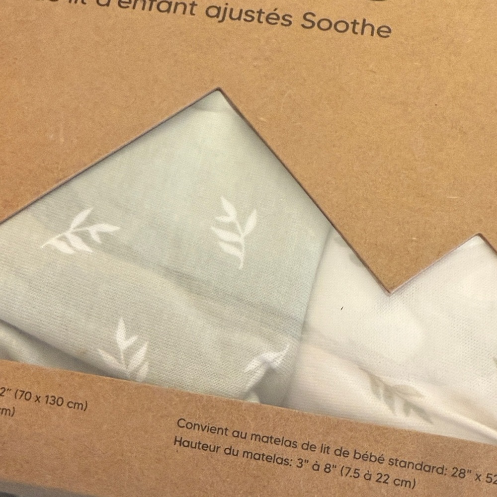 KeaBabies Soothe Fitted Crib Sheets 2 Pack In Herb - Picture 3 of 8